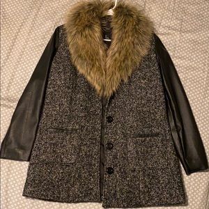 Fun Fur collar coat